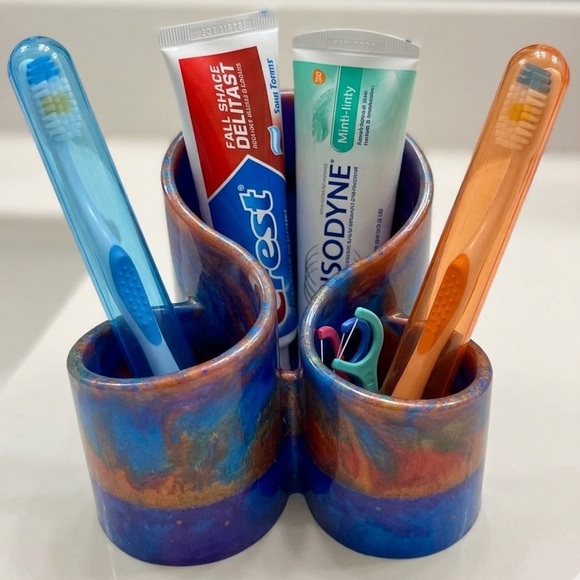 NORE’S NOVELTIES Handcrafted Home/ Office Desk Organizer -Multicolor or Solid - Picture 16 of 17